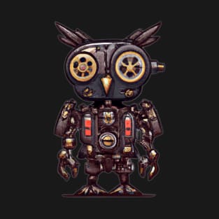 Steampunk owl, fantasy owl, cyborg owl, robot owl T-Shirt