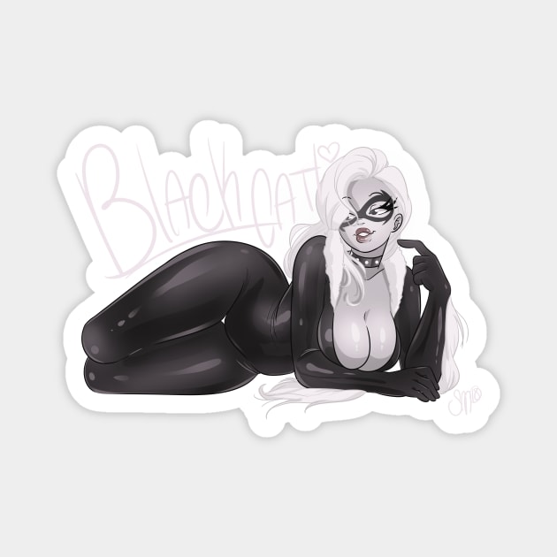 Black Cat Magnet by sgtmadness