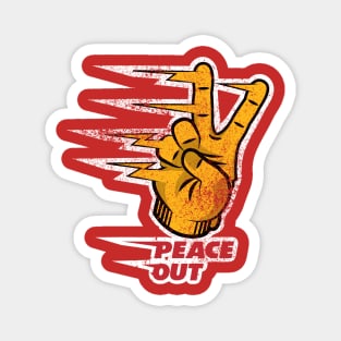 Peace Out - Gold Magnet