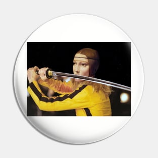 Leonardo Da Vinci's Lady with an Ermine & Beatrix Kiddo (Black Mamba) from Kill Bill Pin