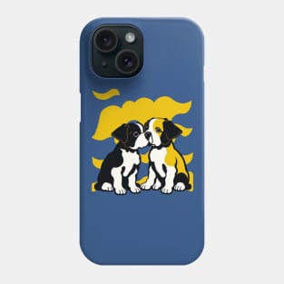 Retro Puppy Kiss Phone Case