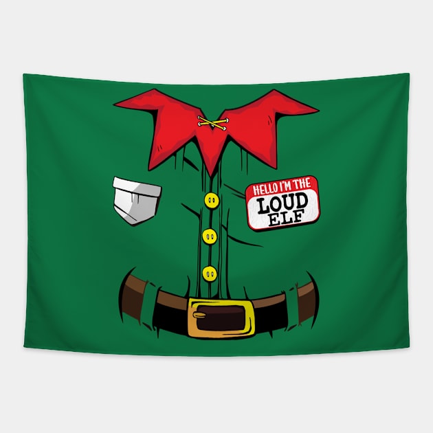 I'm The Loud Elf Christmas Family Group Matching pajama Tapestry by Rebrand