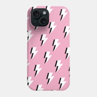 Lightning Bolt Pattern on Pink Phone Case