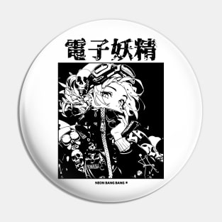 Japanese Streetwear Goth Grunge Anime Girl Manga Aesthetic Pin