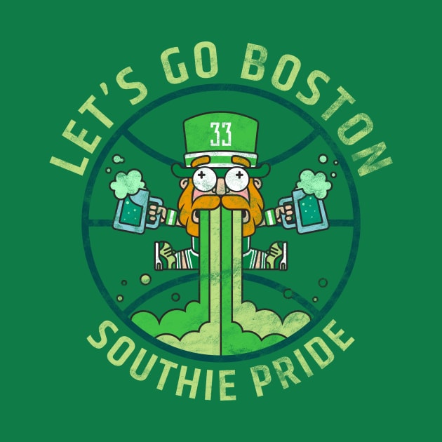 Let's Go Celtics! Drunken Leprechaun Boston Fan Gift by BooTeeQue