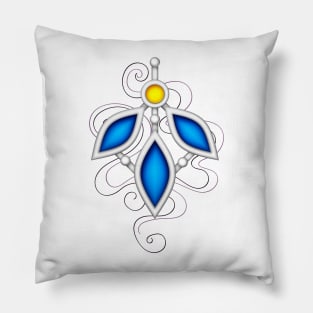 Colorful Aesthetic Pattern with Magical Crystals Pillow