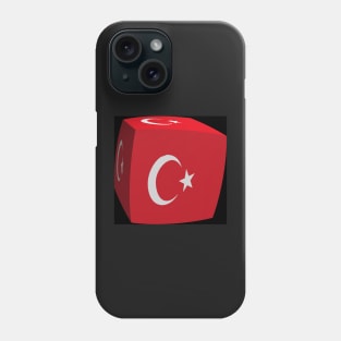 Turkish flag cubed Phone Case