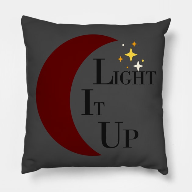 Light It Up | Sarah J. Mass Crescent City Pillow by Bookish Nerd