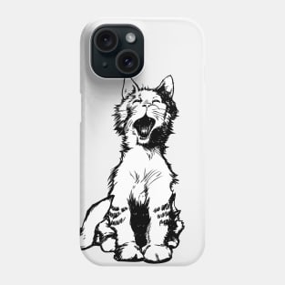 Vintage Yawning Cat Phone Case