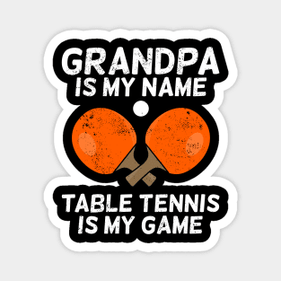 Table Tennis Grandpa Grandfather Gift Magnet