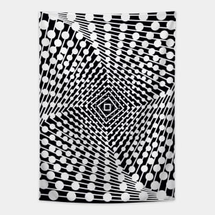 Black white abstract art Tapestry