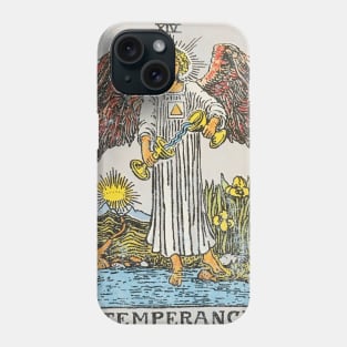 the temperance tarot card (distressed) Phone Case