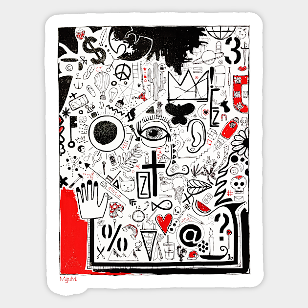 Mijumi Full Page Doodle 1 Black