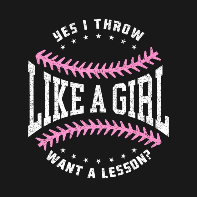 Play Like A Girl Softball Player by Magic Ball