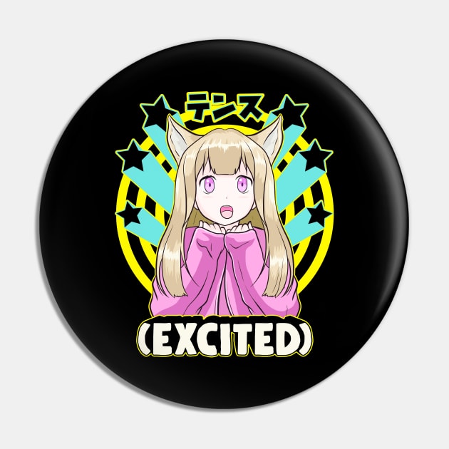 Anime Japanese Girl Manga Excited Face Cute Otaku Pin by theperfectpresents
