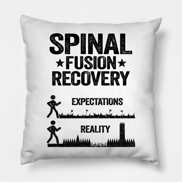 Spine Surgery Recovery Spinal Fusion Back Get Well Throw Pillow