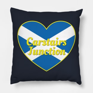 Carstairs Junction Scotland UK Scotland Flag Heart Pillow