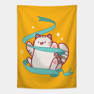 Ribbon Cat Tapestry