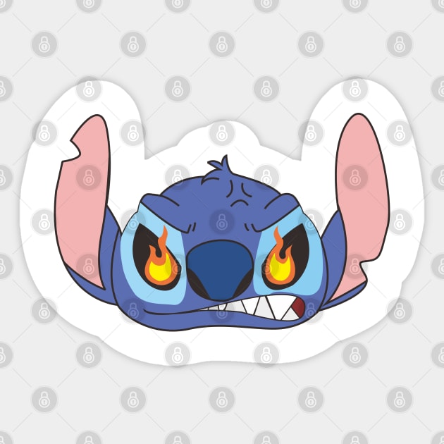 Angry Stitch - Lilo And Stitch - Sticker