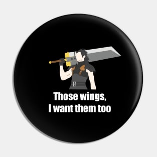 Sad Zack Fair Quote Pin