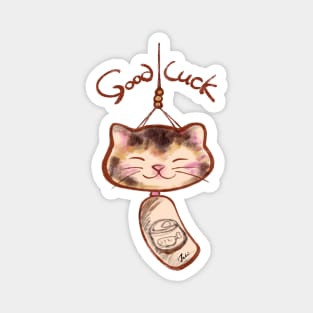 Good Luck Cat Lantern Magnet