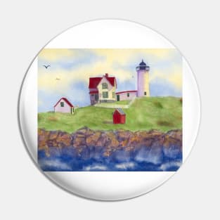 Nubble Lighthouse Cape Neddick York Maine Pin