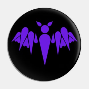 Abstract Purple Bat Pin