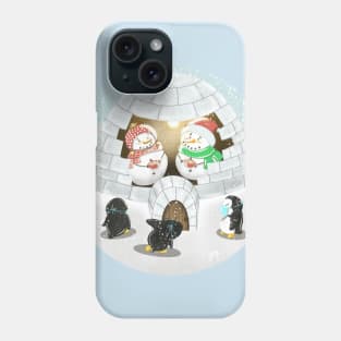 Two Cosy Snowmen Phone Case