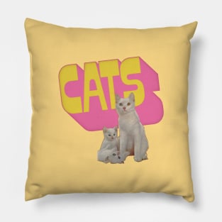 Cute Retro Style Cat Lover Design Pillow