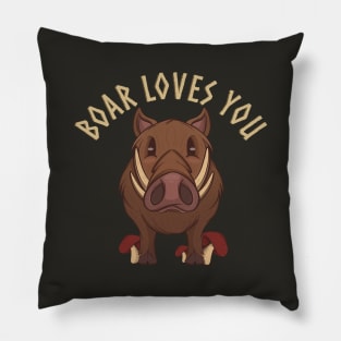 Valheim Boar Loves You Pillow