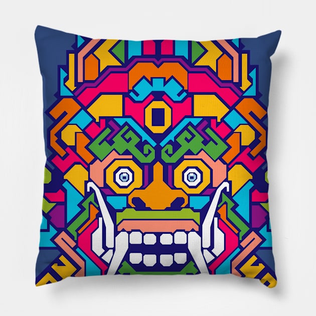 BARONG POP ART ILLUSTRATION Pillow by mrcatguys