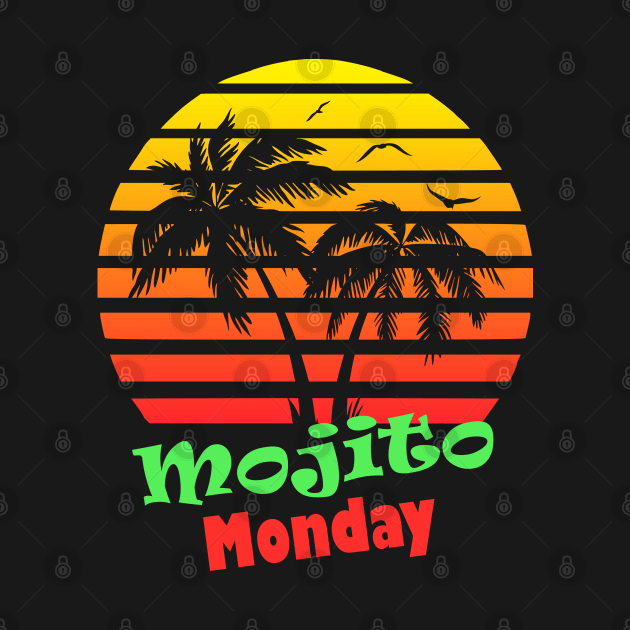 Mojito Monday 80s Sunset by Nerd_art