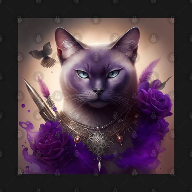 Warrior Burmese Cat by Enchanted Reverie