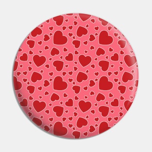 Valentine's Hearts Pattern Pin