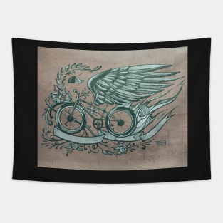 Flying bicycle Tapestry