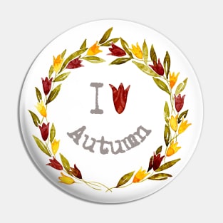 I love Autumn - Pocket Size Pin