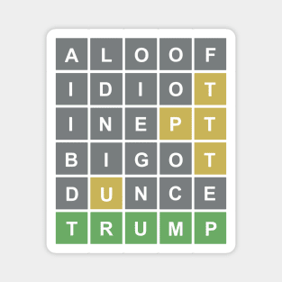 Anti Trump - Wordle Style -  democratic party Magnet