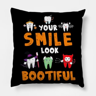 Your Smile Looks Boo Ti Ful Dental Assistant Halloween Pillow