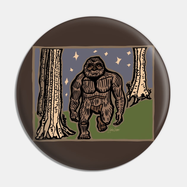 Strolling Sasquatch Pin by JSnipe