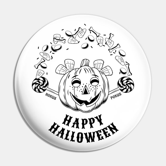 Happy Halloween label Pin by OA_Creation