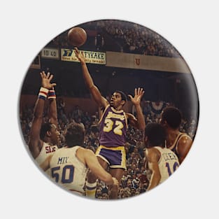 Magic Johnson vs Sixers - NBA Finals Game 6, 1980 Vintage Pin