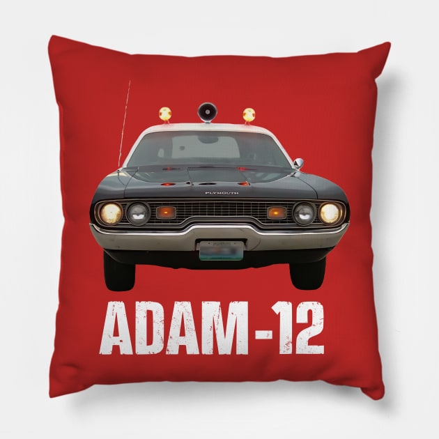 Adam 12 - Patrol Car - 60s/70s Cop Show Pillow by wildzerouk