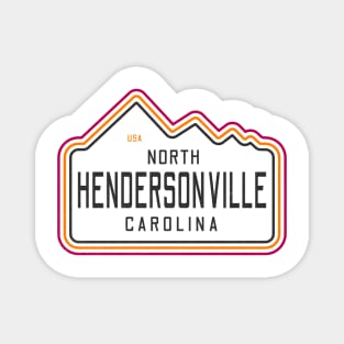 Visiting NC Mountain Cities Hendersonville, NC Neon Range Magnet