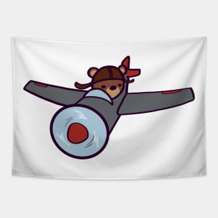 Grizzly Bearoplane Tapestry