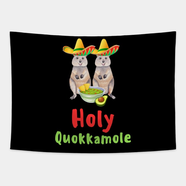 Funny Quokka lover guacamole pun Sombrero Cinco de Mayo Tapestry by Artstastic