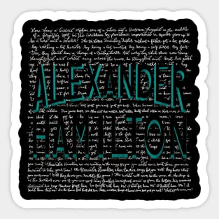 Alexander Ham-ilton Sticker for Sale by EpicAssassin