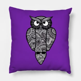 Owl (purple background) Pillow