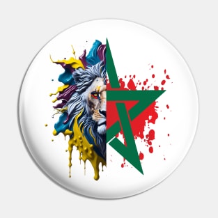 Proud Morocco Flag Gift Moroccan Lovers For Men's Women's Pin