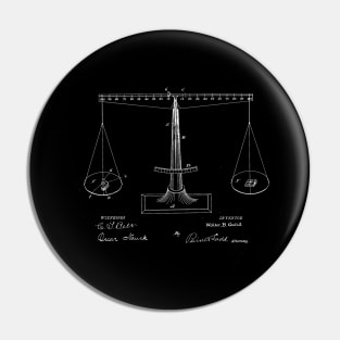 Balance Weighing Scale Vintage Patent Drawing Pin