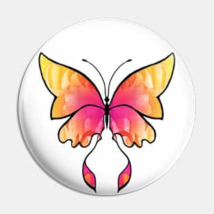 Fiery Butterfly Pin